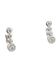 Women 14k White Gold 0.53ctw diamond Stud earring 31 BE174 Size 2.94