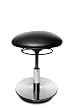 Topstar ST59S10 Drehhocker Sitness 23 / Bezugstoff schwarz / Fussplatte Holz mit Edelstahlabdeckung