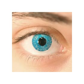 2 Tone Blue Coloured Contact Lenses, 3 month by Crazy Lenses at Eye Fusion