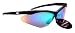 Rayzor Professional Lightweight Black UV400 Sports Wrap Cricket Sunglasses, With a Windshield Blue / Green Iridium Revo Anti-Glare Lens