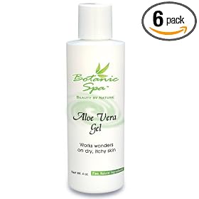 Botanic Choice Aloe Vera Gel, 4-ounce Bottle (Pack of 6)