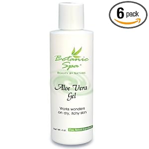 Botanic Choice Aloe Vera Gel, 4-ounce Bottle (Pack of 6) by Botanic Choice