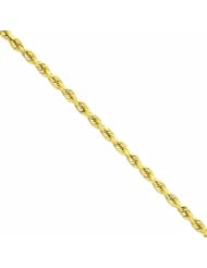 Genuine 14K Yellow Gold 7mm Diamond Cut Rope Chain 20 Inches 100% Satisfaction Guaranteed.