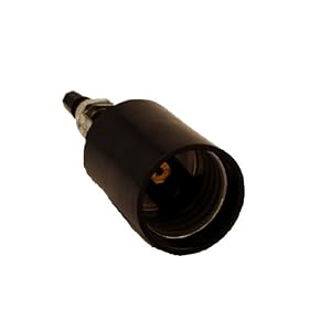 Leviton 4155-53 Incandescent Lampholder, Bottom Turn Knob Switch, Candle, Medium Base, 660W-250V; Double Leg Bracket Assembly Pinned To Socket