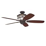 Westinghouse 72013 Athena 52-Inch Five-Blade Ceiling Fan, Oil Rubbed Bronze with Illuminated Motor Housing
