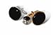 Geoffrey Beene Genuine Black Onyx Cufflink and Stud set with Gold or Silver Trim