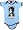 BOB MARLEY - B Is For Bob Creeper - Blue / Chocolate Onesie / Baby T-shirt - size Large