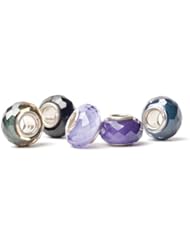 Novobeads Twilight Mini CZ Bundle-5 Cubic Zirconia Charm Bead - Made in USA w imported materials - Fits all major bead bracelets