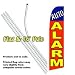 Auto Alarm (Blue/Red) Feather Banner Flag Kit (Flag & Pole)