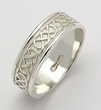 Ladies Silver Narrow Sheelin Wedding Band - Made in Ireland