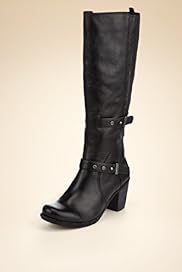 Footglove Fashion Leather Wide Fit Double Strap Boots