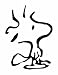 WOODSTOCK Black Vinyl Car,Truck Sticker/Decal (Peanuts,Charley Brown,Snoopy)