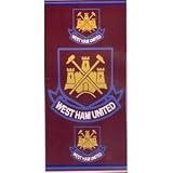 Official West Ham United F.C. Soccer/ Football 100% cotton beach Towel (30 x 55 Inches) (Maroon)