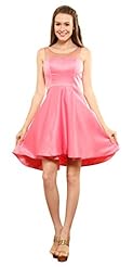 Sexy Sleeveless Round Neck Satin/Taffeta/Tulle Cocktail Knee Length Short Bridesmaid Dress 