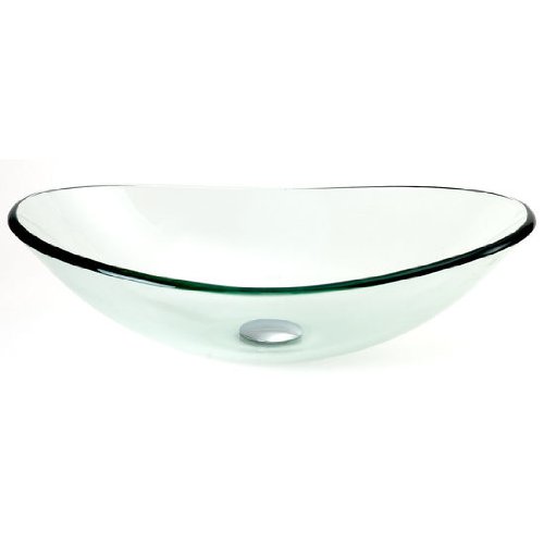 DreamlineTM Tempered Glass Oval Clear Glass