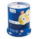Ativa Gold Recordable DVD+R Blank Media Discs Spindle, 4.7GB/16X/120min/100 pack(2X50)