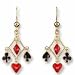 Clearly Charming Poker Vermeil and Enamel Earrings