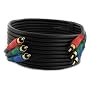 Component Video Cable - 6 Ft. - Red, Blue, Green, High Resolution Digital Video Input/Output Gold Plated Connectors
