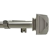 Levolor 43982783 Classic Square Rod Set, 36-to-66-Inch Width, 3/4-Inch Diameter, Satin Nickel