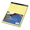 Ampad Evidence Dual Ruled Pad, Law Rule, 8.5 x 11.75 Inches, Canary, 100 Sheets (20-245)