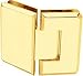CRL Pinnacle 045 Series Gold Plated 135 Glass-To-Glass Standard Hinge by CR Laurence
