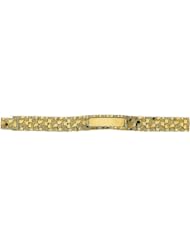 15mm 14k Classic Nugget Bracelet 8"