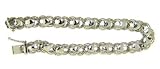Triple Link with Hearts Charm Bracelet, Sterling Silver by NJ Charms
