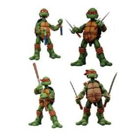 Neca TMNT Teenage Mutant Ninja Turtles Action Figures in Tube Packaging - Set of 4: Toys &amp; Games