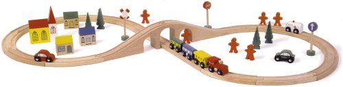 Childrens Toyshop  Toys : Wooden Train Set 46 Piece