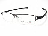 Tag Heuer - TAG HEUER 7202 011 BLACK CERAMIC TITANIUM SEMI-RIMLESS TITNAIUM EYEGLASSES 56mm
