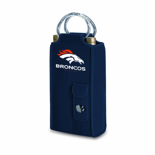 NFL Denver Broncos Metro Brunello Insulated Neoprene Two-Bottle Wine Tote with Corkscrew