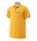 Personalized custom embroidered volleyball design on polo shirt