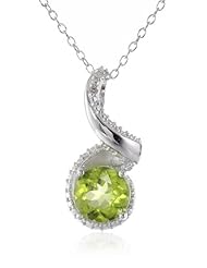 Sterling Silver Twisted Round Pendant Necklace, 18"