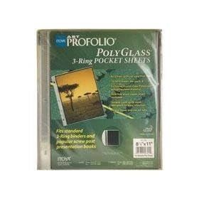 Itoya PolyGlass refills for STANDARD 3-RING binder albums 8½x11 sold in 2's - 8.5x11