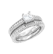 Sterling Silver Engagement 2 Set Ring with Cubic Zirconia - Size: 5-7, 9