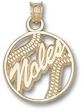 Florida State Seminoles Solid 10K Gold ''NOLES'' Pierced Baseball Pendant