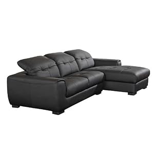 New 2pc Contemporary Leather Sectional Sofa #DK-3632