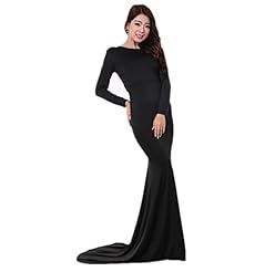 Sexy Polyester/Spandex Mermaid Long Sleeves Backless Stretchy Cocktail Full Length   Ball Gown Bandage Dress/Evening Dress/Prom Dress/Party Dress/Wedding Dress 