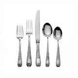 Kirk Stieff Old Maryland Engraved 5-Piece Sterling Silver Flatware Place Set, Service for 1