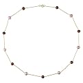 FW Pearl Tin-Cup Style Necklace - Multicolor