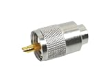 Produkt-Bild: PL-Stecker: Stecker PL 259/6 f&uuml;r RG-58U, RG-58 Koaxkabel mit Goldpin f&uuml;r UKW / VHF Antennen f&uuml;r Seefunk oder Binnenfunk