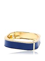 Amrita Singh Brazalete Square Hinge Enamel Cuff (Azul)