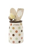 Review T&G Woodware Limited 10708 / T&G Spot On Utensil Pot Ceramic in Cream Ceramic with Spot Design (Gift Boxed)