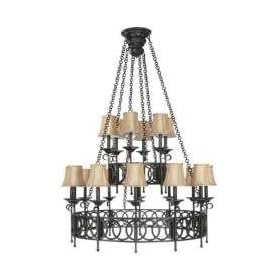 Thomas Lighting Athens Burnished Umber Eighteen-Light Chandelier