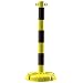 Accuform Signs PRC443YLBK Blockade High Density Polyethylene Stanchion Post, 3" Diameter x 38" Height, Yellow with Standard Black Stripe