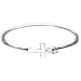 Sterling Silver Egyptian ANKH Latching Bangle Bracelet