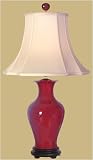 Asian Furniture & D&eacute;cor - 29" Fine Chinese Oxblood Porcelain Baluster Vase Oriental Table Lamp