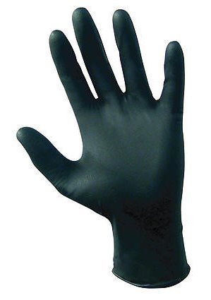 10 Pack SAS Safety 66519 Raven 6 mil Black Nitrile Disposable Gloves - X-Large (100 Gloves per Box)