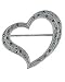 Boma Marcasite Heart Pin