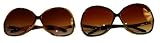 Vintage Oversized Round Frame Beautiful Sunglasses